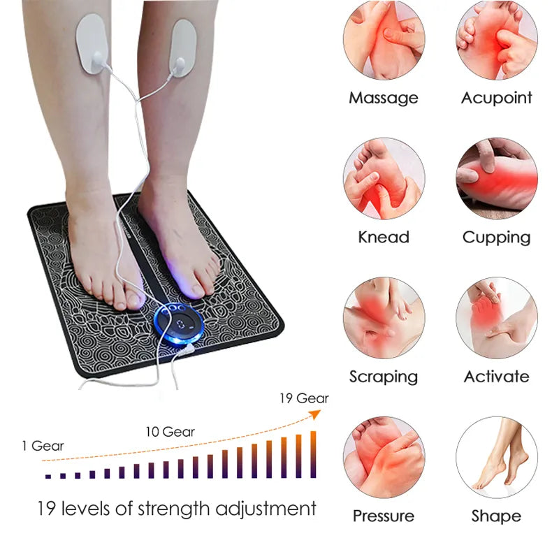Electric EMS Foot Massager Pad