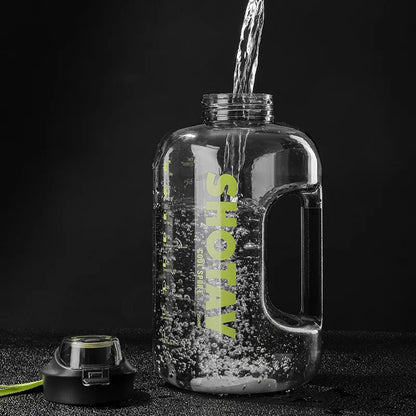 2L Water Bottle with Straw for Sports