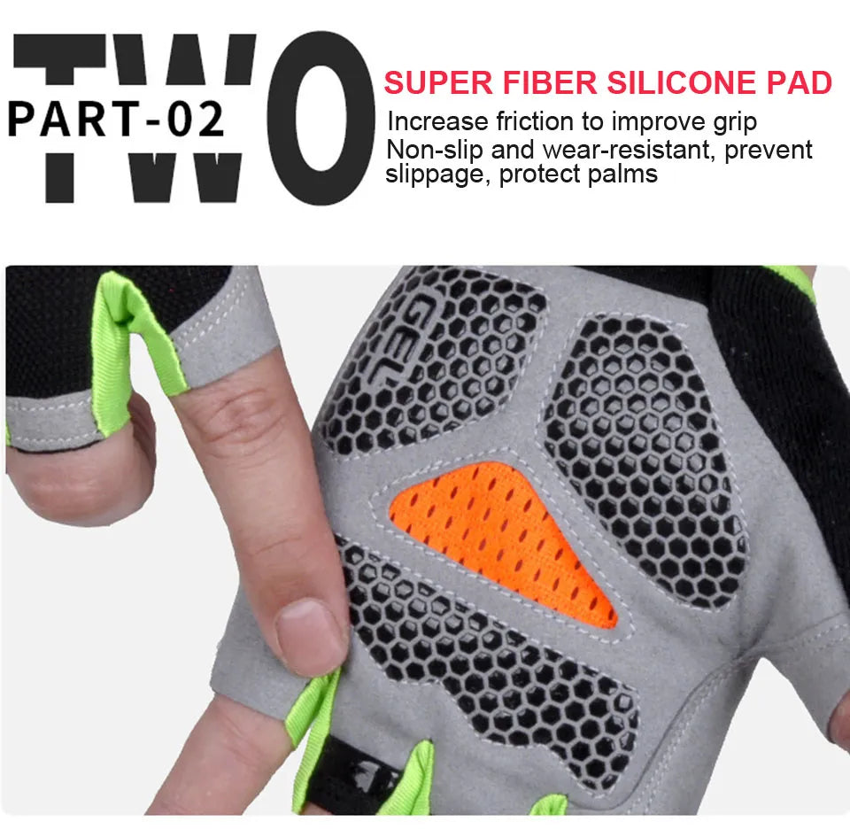 Anti-slip Men Half Finger Gloves