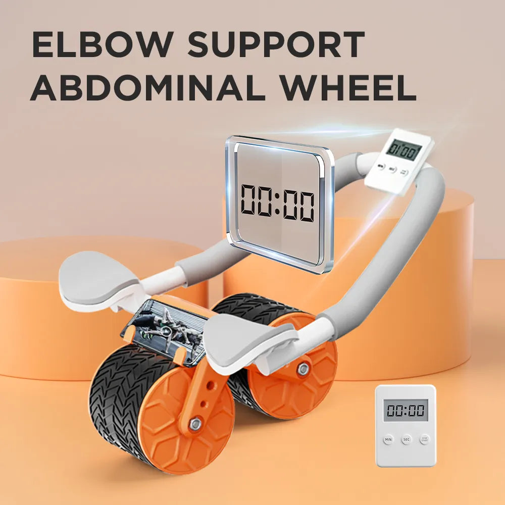 Automatic rebound ab roller wheel