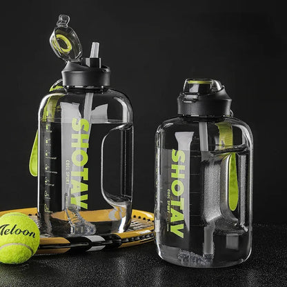 2L Water Bottle with Straw for Sports